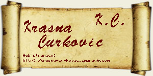 Krasna Ćurković vizit kartica